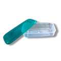 Multi-Purpose Mini Rectangular Plastic Boxes Empty Storage Organizer Containers with Colored Lids for Small Items and Other Craft Projects (4 x 2 x 1 inch). 