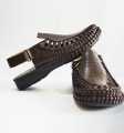 Genuine Leather Men's Sandals Round Shape Fashion Casual Brown Men. 