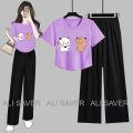 Dudu Bubu Printed T-shirts and Plazo Crop top Suits For Women And Girls. 