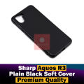 Sharp Aquos R3 Back Cover Soft Plain Black Case For Aquos R3. 