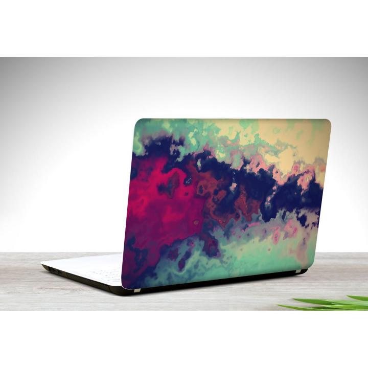 Red, black, and pink paint Laptop Skin Vinyl Sticker Decal, 12 13 13.3 14 15 15.4 15.6 inch Laptop Skin Sticker Cover Art Decal Protector Fits All Laptops