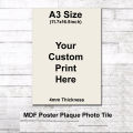 custom print on A3 size mdf poster frame / customized A3 poster print wall hanging photo tile frame. 