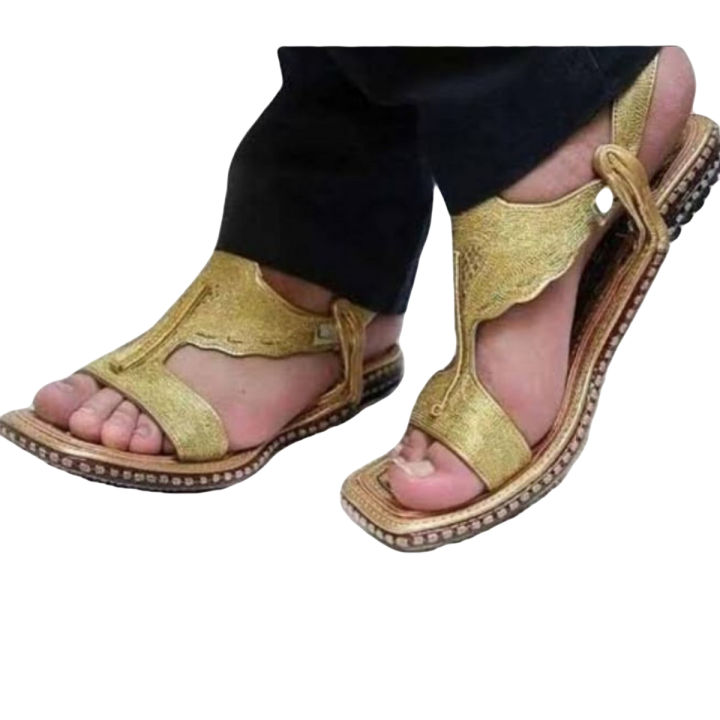 Zari Chappal For Men Gold