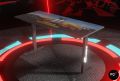 Professional 4ft Gaming Table - Computer Table ( Top is Printed Panaflex ) - RGB Lights Installed - Headphones Holder and Wire Management Hooks - Gaming / Study Table - High Quality - 1 Month Return Warranty. 