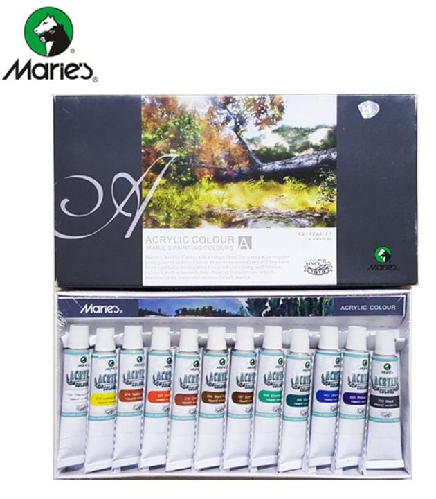BWS%20Marie's%20&%20Acrylic%20Painting%20Colors%20-%2012%20colors%20set%20!%20-%20Image%202