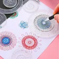 22Pcs Drawing Art Toy Students Geometric Spiral Stationery Tool Spirograph Ruler. 