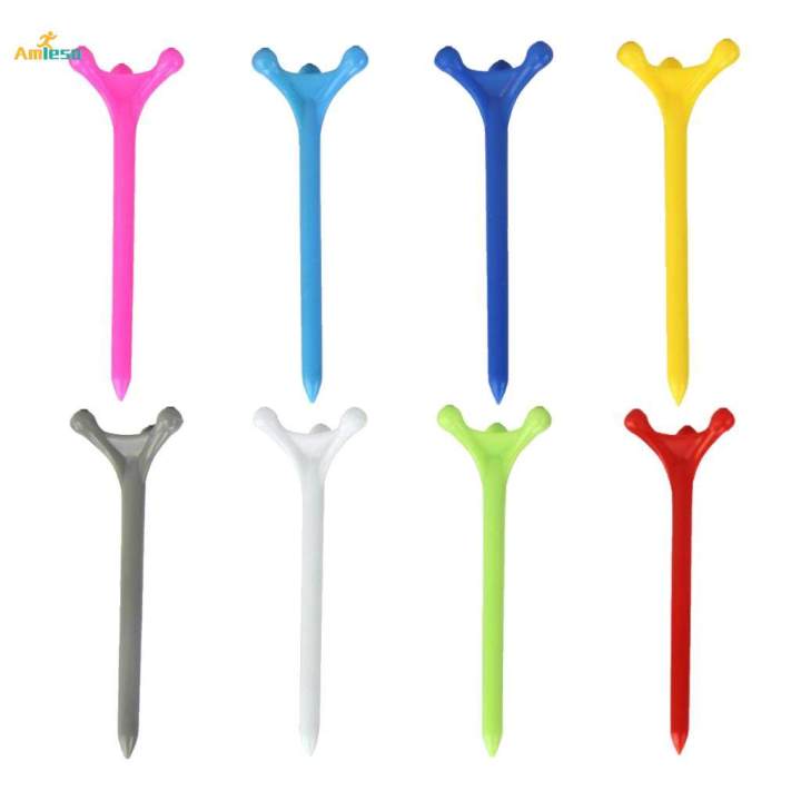 8pcs Stable Plastic Golf Tee Claw Top 80mm Golf Tees Golfer Hitting Training