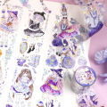 Panda Online Pet Tape Magic Star Continent Series Three-dimensional Gilding Magic Girl Hand Tent Decoration Material Recycling Sticker. 