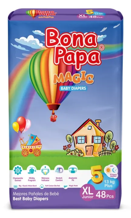 Bona%20Papa%20Magic%20Diapers%20-%20%20New%20Jumbo%20Pack%20-%20XL%20Size%205%20-%2048%20Pcs%20-%20Image%202