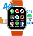 2025 Global 4G Android Smart Watch - 49mm AMOLED Screen, 4 Core CPU, Video Calls, LTE, GPS, SIM, Camera, for Men and Women. 