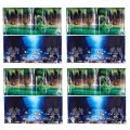 4X Blue Fresh Sea Background Aquarium Ocean Landscape Poster Fish Tank Background. 