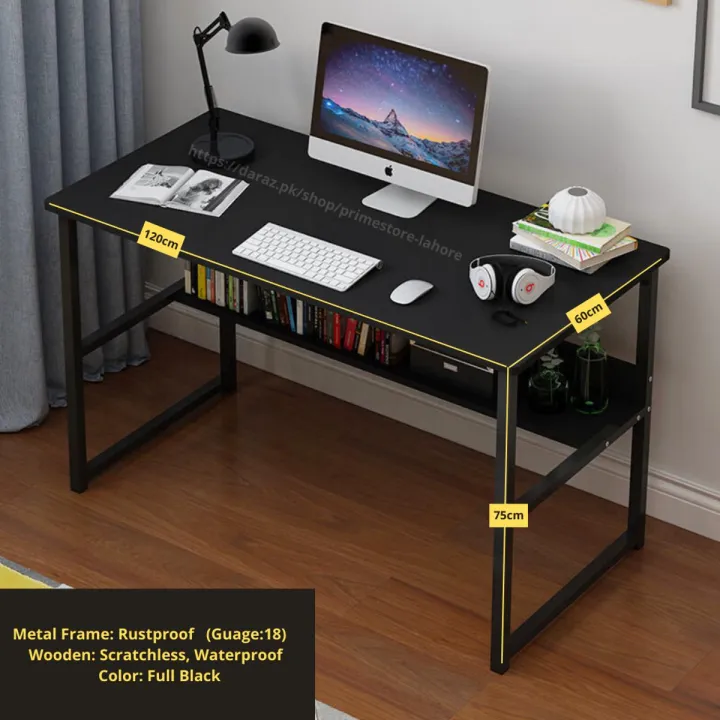 Wooden%20Computer%20Desk%20Study%20Table%20Gaming%20Writing%20%20Table%20Workstation%20Home%20Office%20Desk%20%20with%20Metal%20frame%20-%20Image%202