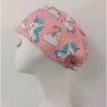Operating room hat embroidered surgery cap men and women doctor cap nurse cap hat oral dental beauty work cap elastic round cap. 