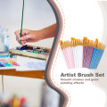 10 Pc Paint Brushes Watercolor Brush Set Art Glass Paintbrushes Black Handle Watercolor Acrylic Oil Brush Painting Art Supplies. 