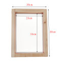 Screen Printing Mesh Screen with Natural Wooden Frame 77T 12x16inch Accessory. 