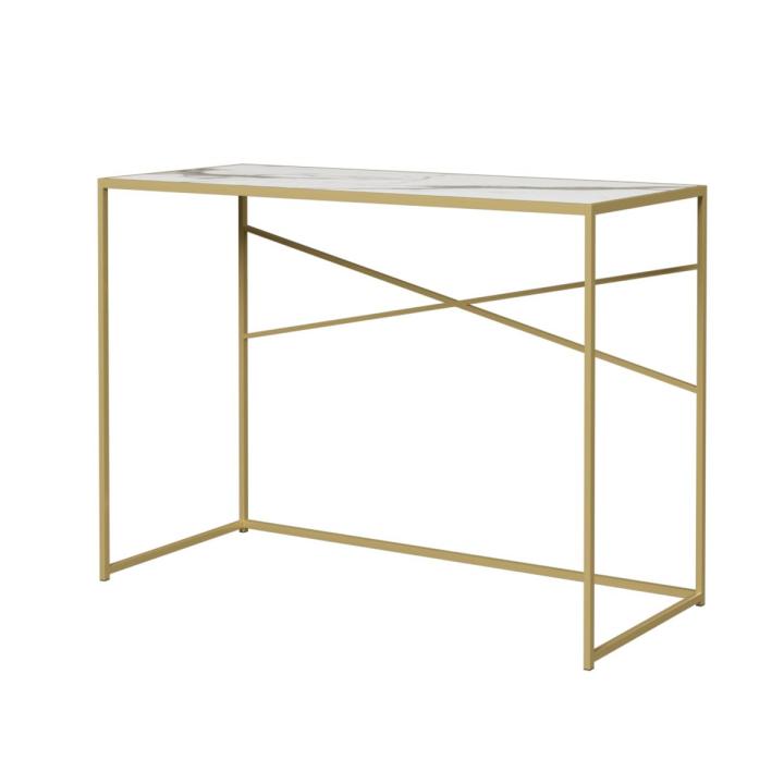 Home/Bedroom/Storage/Dressing Tables/Living Room Console Table Costco Large in Gold And Marble Colour.customization available.