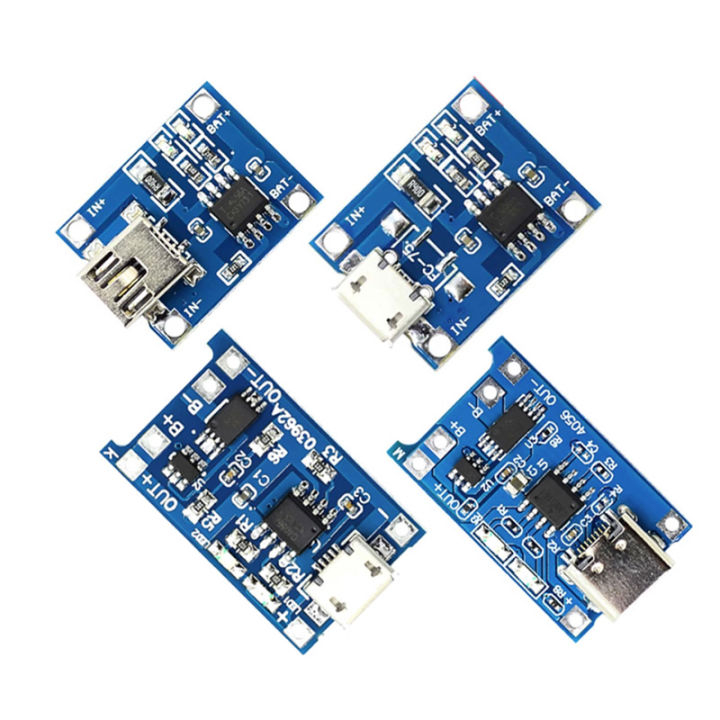 10pcs Mini Micro Type-c USB 5V 1A 18650 TP4056 Lithium batteries Charger Module Charging Board With Protection Dual Functions 1A Li-ion