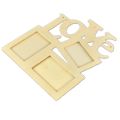 Children DIY Wooden Siamese Letters White Embryo Snowflake Mud Photo Frame. 