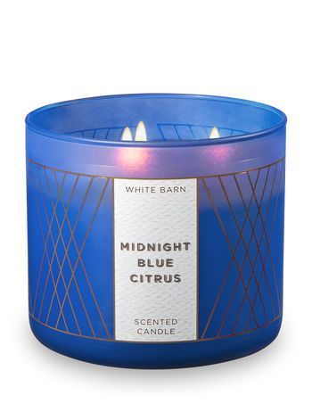 Bath and Body Works MIDNIGHT BLUE CITRUS Apple 3-Wick Scented Candle 14.5 oz / 411 g BBW