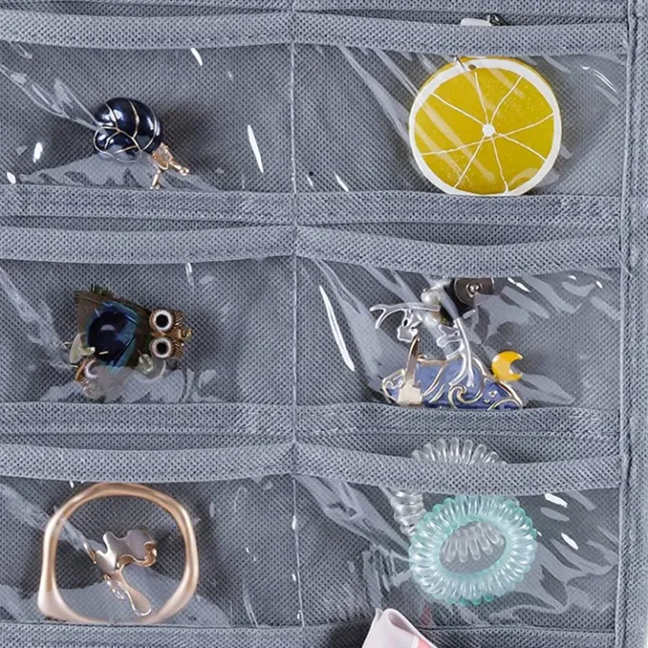 Fast%20Forward%20Jewelry%20Organizer%20Closet%20Organizer%20Hanging%20Storage%2028%20Clear%20PVC%20Pockets%20High%20Quality%2075%20GSM%20Non-Woven%20Fabric%20and%20PVC%20Material%20-%20Image%2010