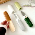 Multifunctional 2 in 1 Stainless Steel Fruit Knife Peeler, Fruit and Vegetable Peeler Dual-Use Knife, Outdoor Kitchen Tools Portable Peeling Fruit Peeler. 