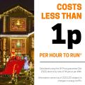 ANSIO® Outdoor Christmas Lights 320 LED 11m/35ft Icicle Lights Outdoor & Indoor Cool White Decorations String Fairy Outside Lights with Timer for Xmas Garden Bedroom & Party|Mains Powered Green Cable. 