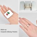 Salon Manicure Finger Ring Color Palette Make Up Cream Foundation Mixing Palette Cosmetic Make Up Tool Stainless Steel Plate. 