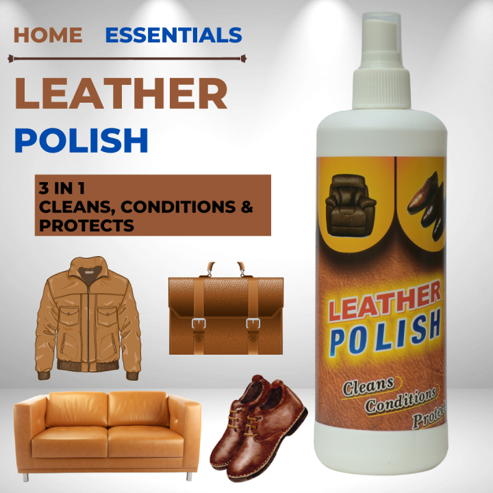 Best Leather Polish Leather Cleaner Liquid Leather Cleaning Restoring and Polishing Spray Clean and Protect Leather Sofa Bags Shoes Jacket Etc. Restore Revitalize 400ml 0.4ltr Daraz.pk