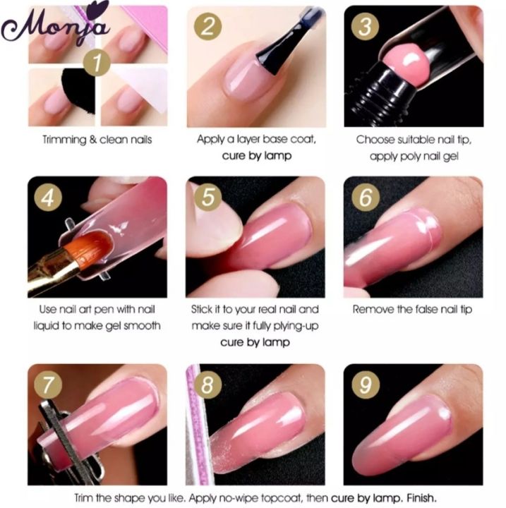 Pearlin%208Pcs/Set%20Nail%20Art%20UV%20Quick%20Extension%20Nail%20Kit%20Glitter%20Poly%20UV%20Builder%20Gel%20Nail%20Tip%20Color%20Nail%20Tip%20French%20Nail%20Tip%20Form%20DIY%20Manicure%20Tool%20Set%20-%20Image%208