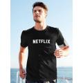 NETFLIX Printed Style Half S T-Shirt For Men. 