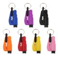 【Footprint】 Portable Car Safety Hammer Spring Type Escape Hammer Window Breaker Punch Seat Belt Cutter Hammer Key Chain. 