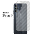 For Tecno Pova 6 pro back film 3D Carbon Fiber Rear Protective Film 10pcs/1pcs Pova5 5 pro 4 3 2. 