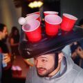 Original Official Hat Pong | Original Bear Pong Game | Premium Quality | 2 Inflatable Hats | 12 Red Cups | 2 Balls | Drinking Game | Party Game | Home Party | OriginalCup UK IMPORT. 