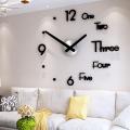 3D Wooden Wall Clock 24 Inch High Gloss Home Decor. 