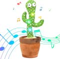 Funny Dancing Cactus Toy 120 Songs Talking Record Repeat USB Charging Child Plush Toys Birthday Present Lovely Education Gift. 