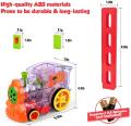 Domino Set Up Train, Domino Train Toy Blocks Set with Lights and Sounds, Creative Gifts for Kids. 