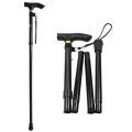 Compact Lightweight Adjustable Trekking Walking Stick with Adjustable Strap and Foldable Design for Hiking and Outdoor Recreation. 