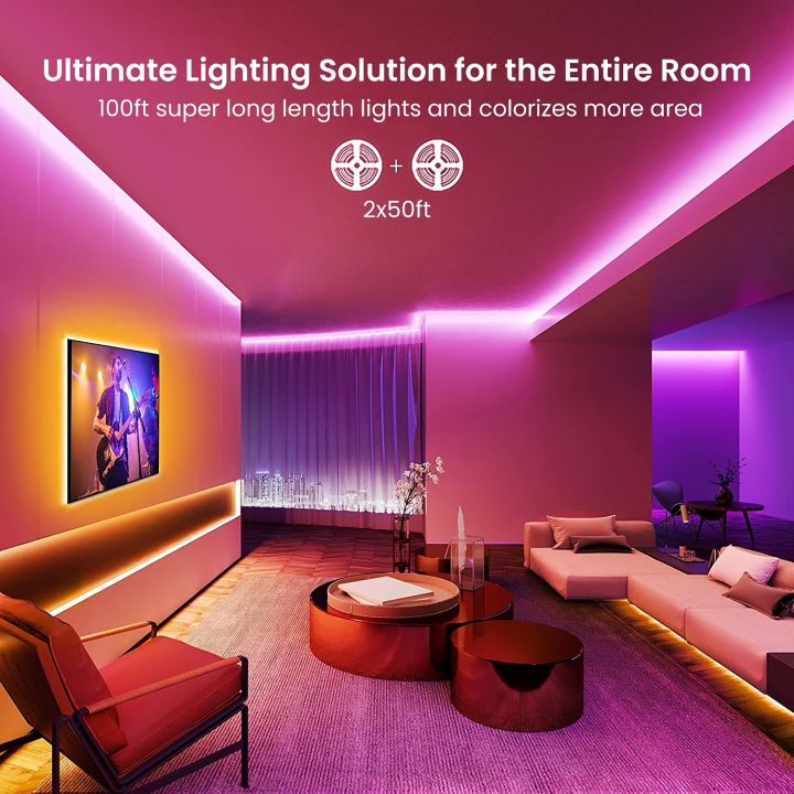 5–10 Meter USB-Powered RGB Smart LED Strip Lights | 3535 Color-Changing ...