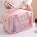 2022 Waterproof PVC Cosmetic Bag Large Capacity Travel Makeup Bags Translucent Toiletries Storage Pouch Women Make-up Wash Bag. 