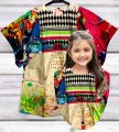 Girl Frock-Multi Colour Stitched Khaddar Frock Top Quality. 