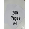 200 Pages of A4 Paper Light Grey Color - Pack of 200 Sheets. 