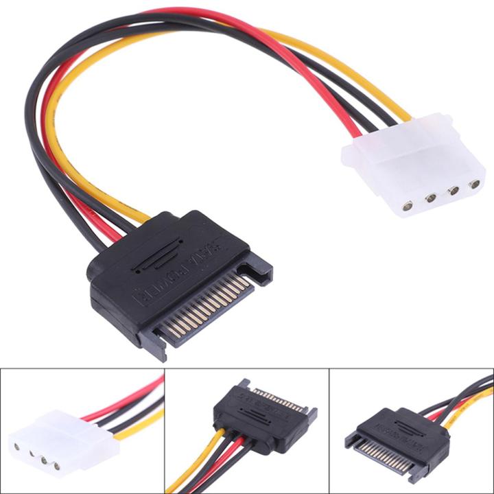 SATA TO IDE Power Cable 15 Pin SATA Male to Molex IDE 4 Pin Female Cable Adapter Creek