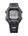 Casio General Standard Mens Black Resin Case Square Digital Bluetooth, World Time, Stop Watch, Step Tracker, Timer, Alarm, Calendar, Multi-Function Black Resin Band Watch-WS-B1000-1AVDF. 
