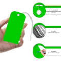 100 Pieces 4 3/4Inch X 2 3/8Inch Plastic Shipping Tags with Wires Blank Labeling Tags Waterproof Hang Tags Durable. 