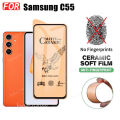 Samsung Galaxy C55 Ceramic Matte Tempered Glass Samsung A55 A35 M55 A25 A15 A05 A05S Screen Protector 3 in 1 Camera Lens Protector. 