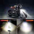 2pcs Universal 6 LED Motorcycle Headlight Spotlights Auxiliary High Brightness Lamp Electric Vehicle Scooters Autocycle Modified Bulbs. 