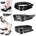 Shoe Strap Holder Anti Slip Belts Adjustable Detachable for Women Lady Shoe Accessories , suede black. 