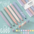 6PCS/Set Highlighters Double Tip Light Color Highlight Markers Soft Tip Highlighter Fluorescent Pen Student Stationery. 