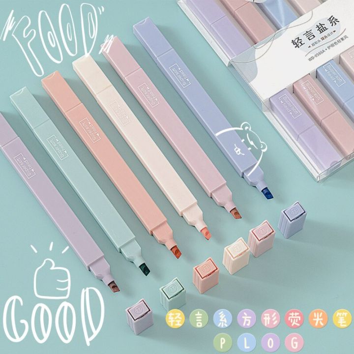 6PCS/Set%20Highlighters%20Double%20Tip%20Light%20Color%20Highlight%20Markers%20Soft%20Tip%20Highlighter%20Fluorescent%20Pen%20Student%20Stationery%20-%20Image%202