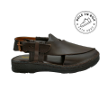 Punto Zero Brown Leather Peshawari Chappal. 